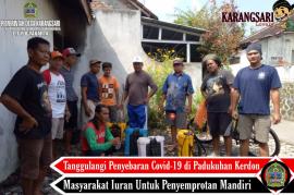 MASYARAKAT IURAN UNTUK TANGGULANGI PENYEBARAN COVID-19 DI PADUKUHAN KERDON.